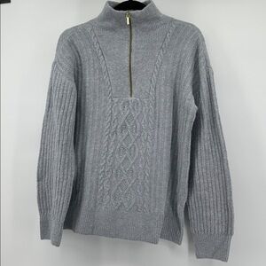 St.‎ John's Bay Quarter Zip Cable Knit Sweater